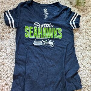 Seattle Seahawks Team apparel sporty football game cute women’s t shirt.